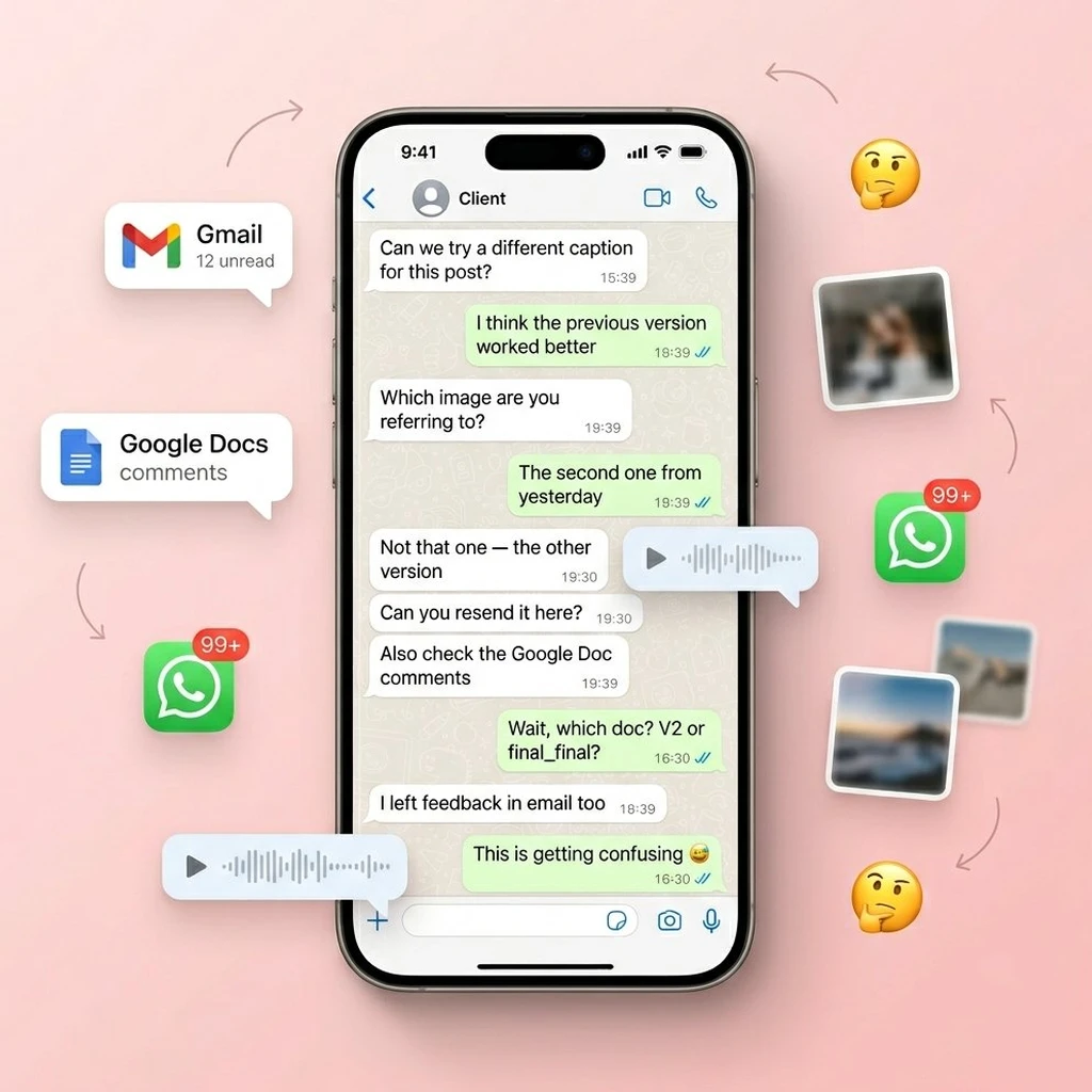 Chaotic client chat messages